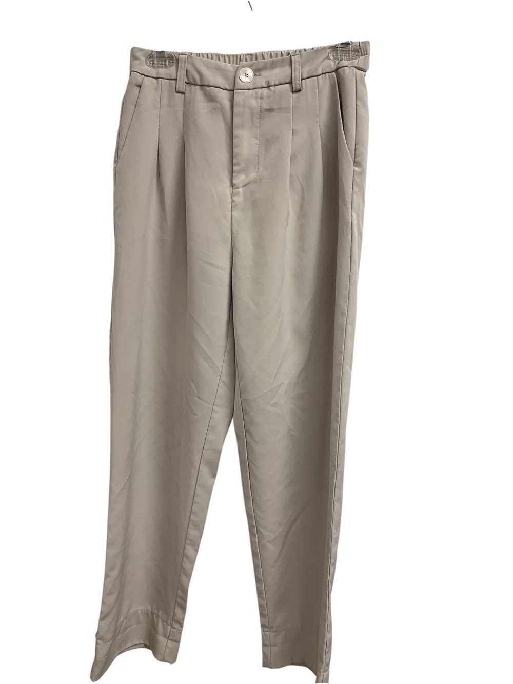 Dazy Pleated Chinos in Light Taupe Size S